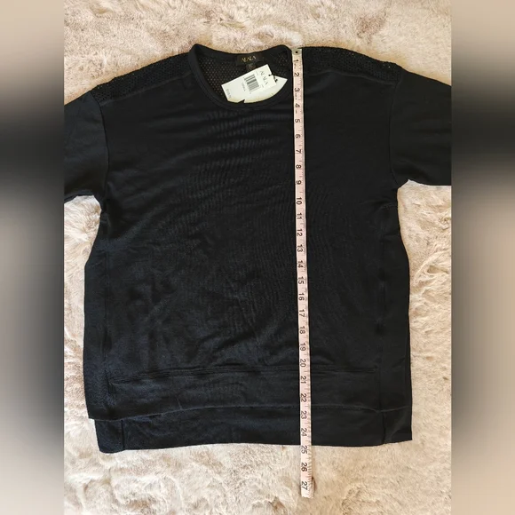 Alala Heron Mesh Knit Oversized Long Sleeve Sweatshirt in Black size Small - Picture 13 of 15